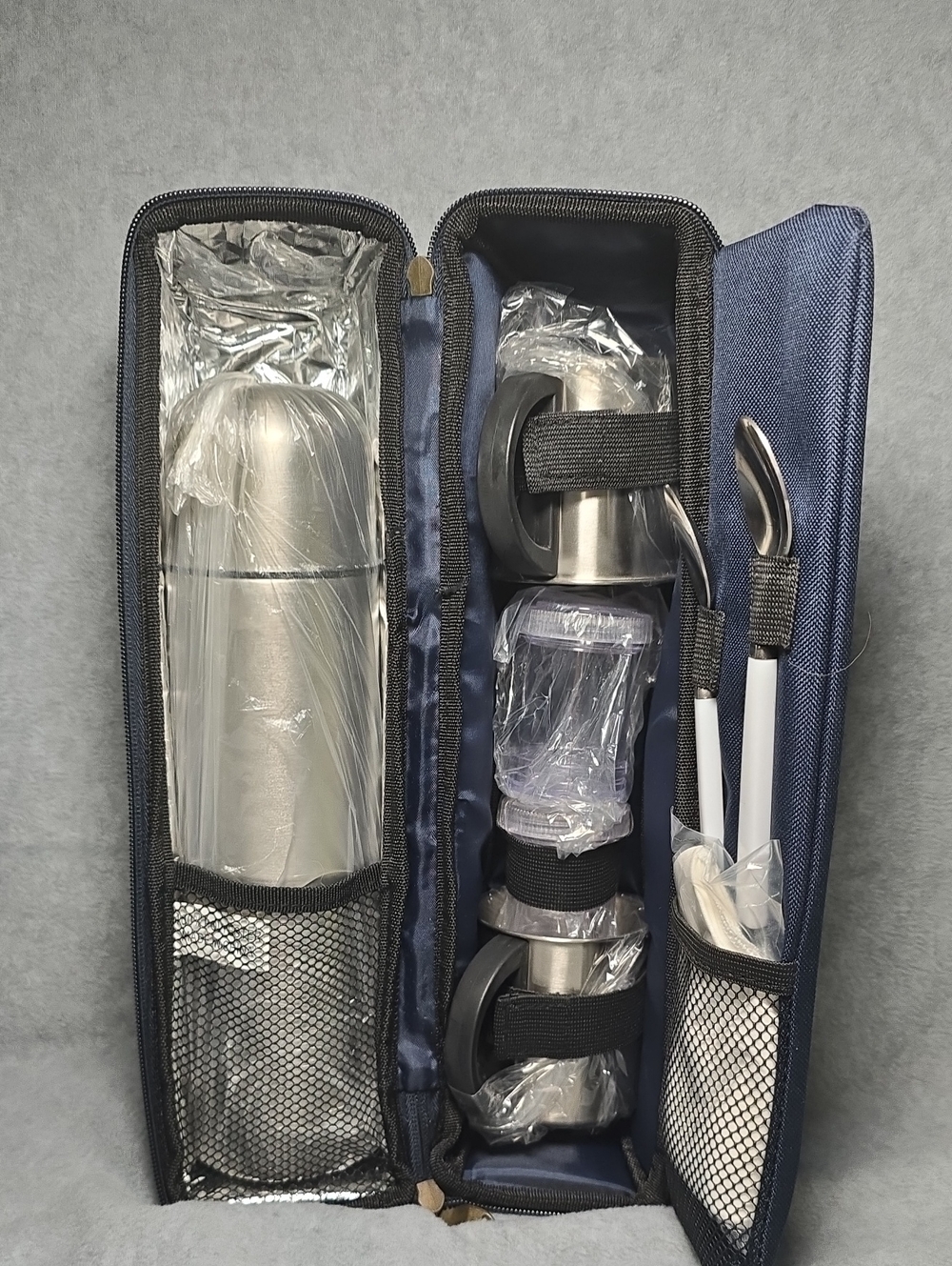 Stainless Steal Travel Thermos, Cup and Spoon  Set